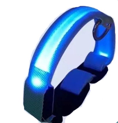 Flashing LED dog collar