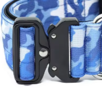 Blue camouflage dog collar