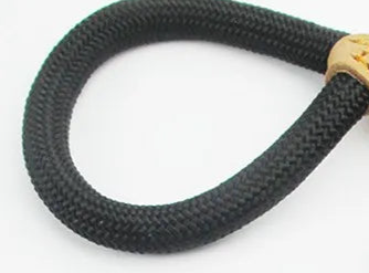 Black rope dog leash