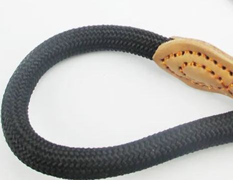 Black rope dog leash