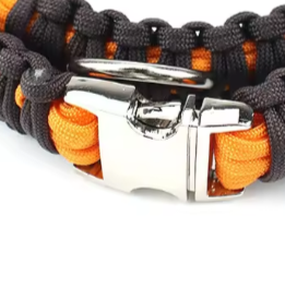 Fishtail paracord dog collar