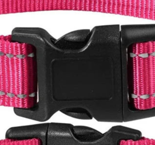 Pink reflective dog collar