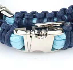 2 color paracord dog collar