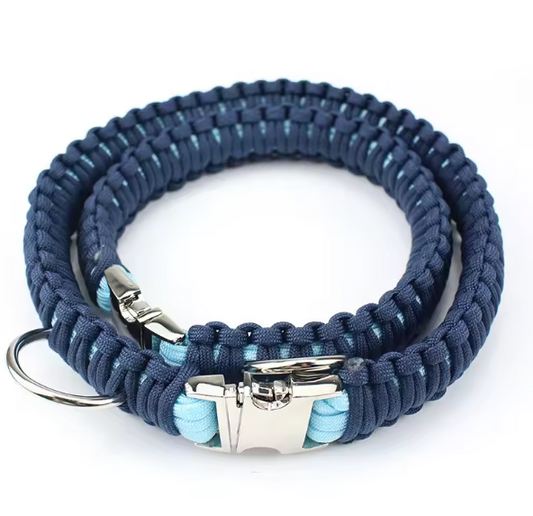 2 color paracord dog collar