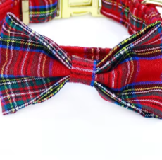 Adjustable collar tartan for dogs