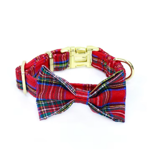 Adjustable collar tartan for dogs