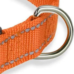 Orange reflective dog collar