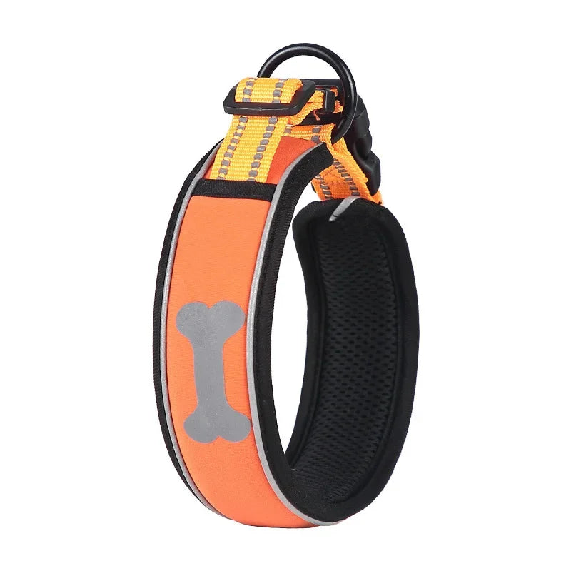 Wide padded dog collar