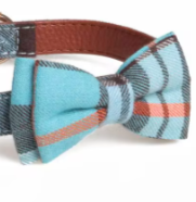 Blue Tartan dog collar