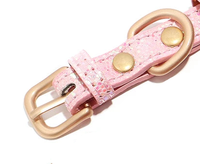 Baby pink dog collar