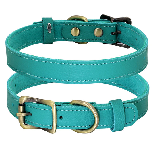 Waterproof leather dog collar