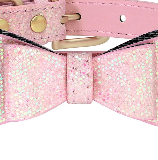 Baby pink dog collar