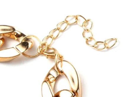 Gold dog chain collar