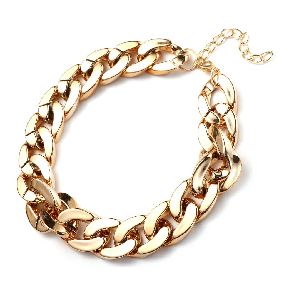 Gold dog chain collar