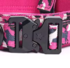 Pink camo tactical dog collar