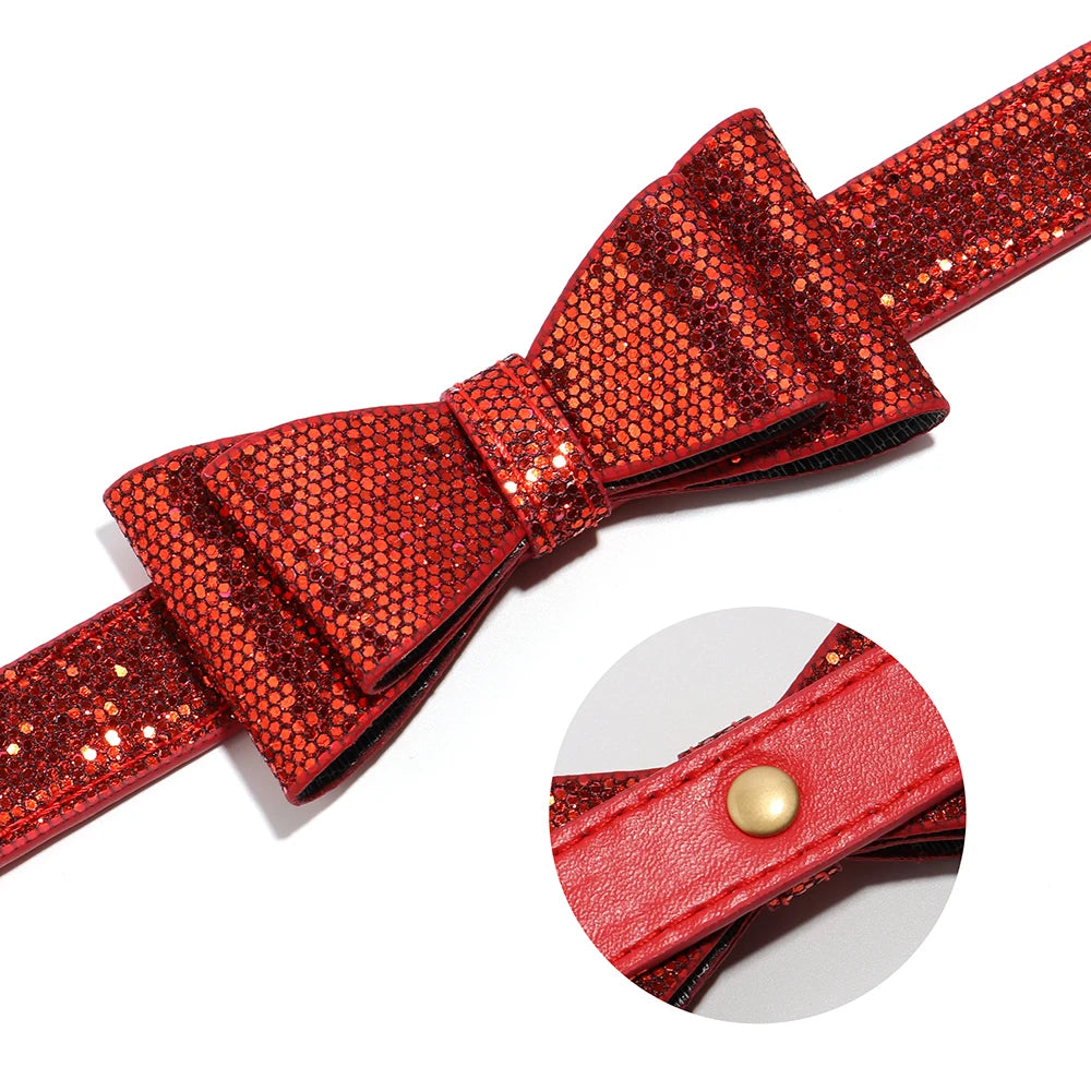 Red glitter dog collar