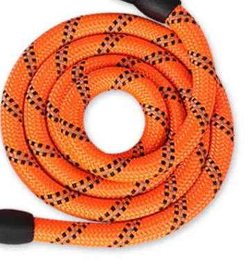 Orange rope dog lead