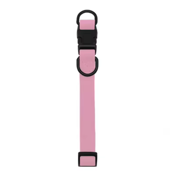 Pink biothane dog collar