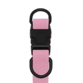 Pink biothane dog collar