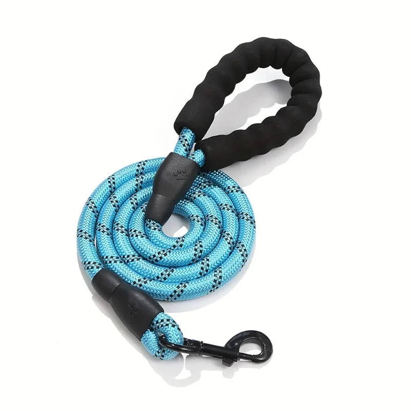 Blue rope dog lead