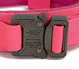 Pink padded dog collar