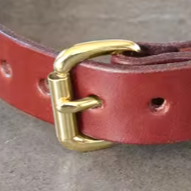 Padded leather martingale dog collar