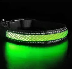 Green LED dog collar