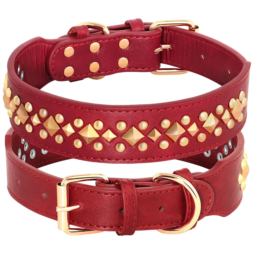 Luxury leather dog collar