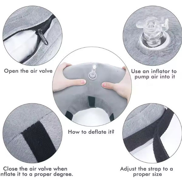 Inflatable pet collar