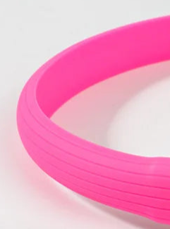 Pink light up dog collar