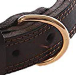 Heavy duty leather dog collar