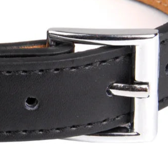 Soft leather dog collar