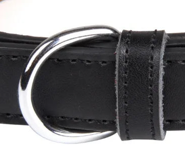 Soft leather dog collar