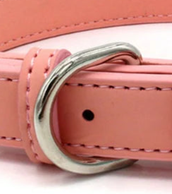 Adjustable leather dog collar