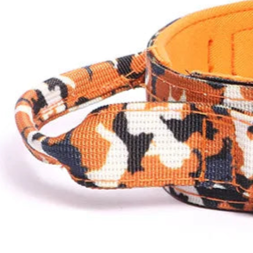 Orange camouflage dog collar