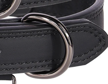 Thick leather dog collar