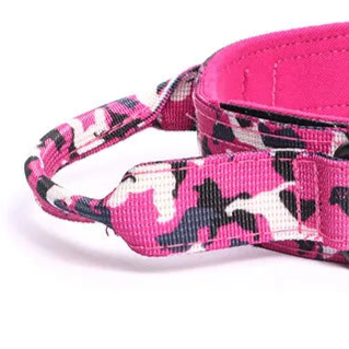 Pink camouflage dog collar